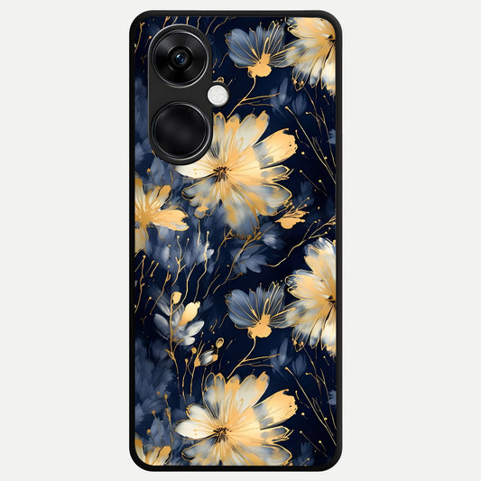  Royal Petal Dream Glass Case For Oneplus Nord CE3 back cover – full design glossy printed glass finish