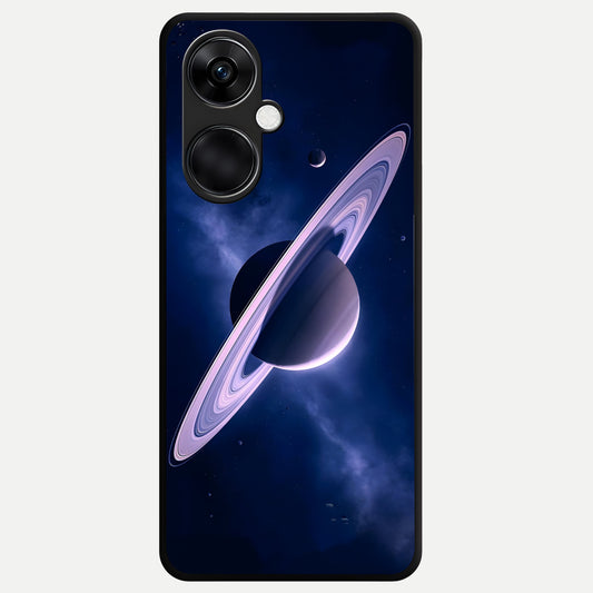  Saturn Ring Mystique Glass Case For Oneplus Nord CE3 back cover – full design glossy printed glass finish