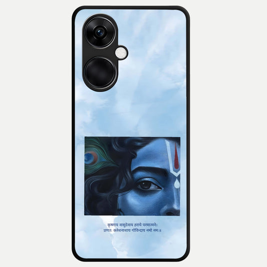  Spiritual Krishna Glass Case For Oneplus Nord CE3 back cover – full design glossy printed glass finish