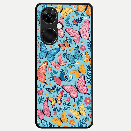  Spring Wing Garden Glass Case For Oneplus Nord CE3 back cover – full design glossy printed glass finish