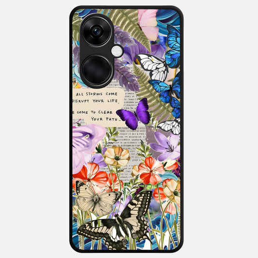  Storm Path Bloom Glass Case For Oneplus Nord CE3 back cover – full design glossy printed glass finish