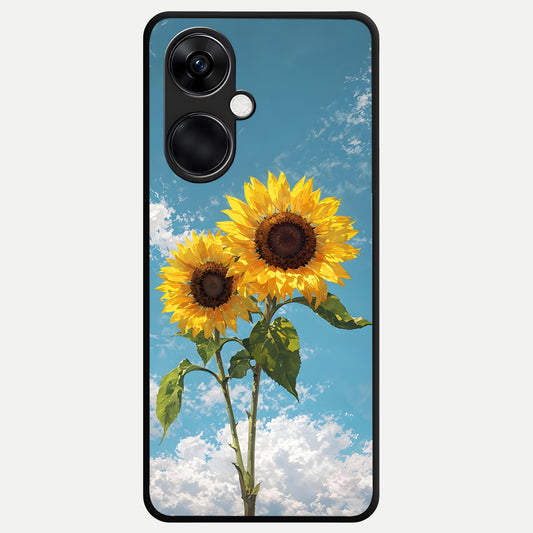  Sunlit Daisy Glow Glass Case For Oneplus Nord CE3 back cover – full design glossy printed glass finish