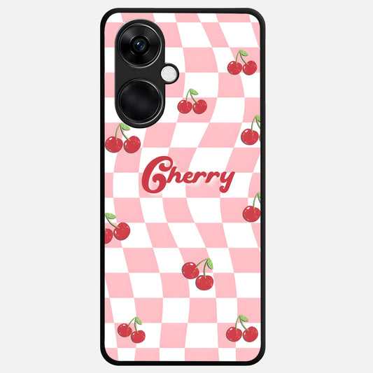  Sweet Cherry Vibes Glass Case For Oneplus Nord CE3 back cover – full design glossy printed glass finish