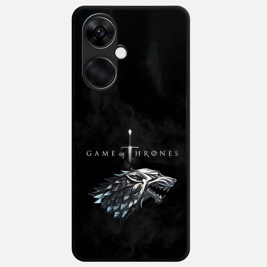 Throne Wolf Legacy Glass Case For Oneplus Nord CE3 back cover – full design glossy printed glass finish