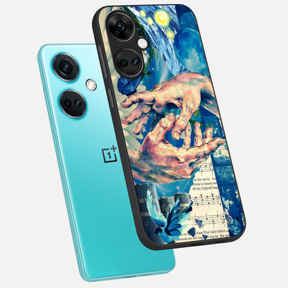  Aesthetic Divider phone case For Oneplus Nord CE3 showing premium glass back cover with detailed artwork