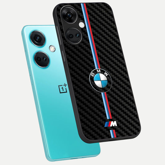  BMW Pattern phone case For Oneplus Nord CE3 showing premium glass back cover with detailed artwork