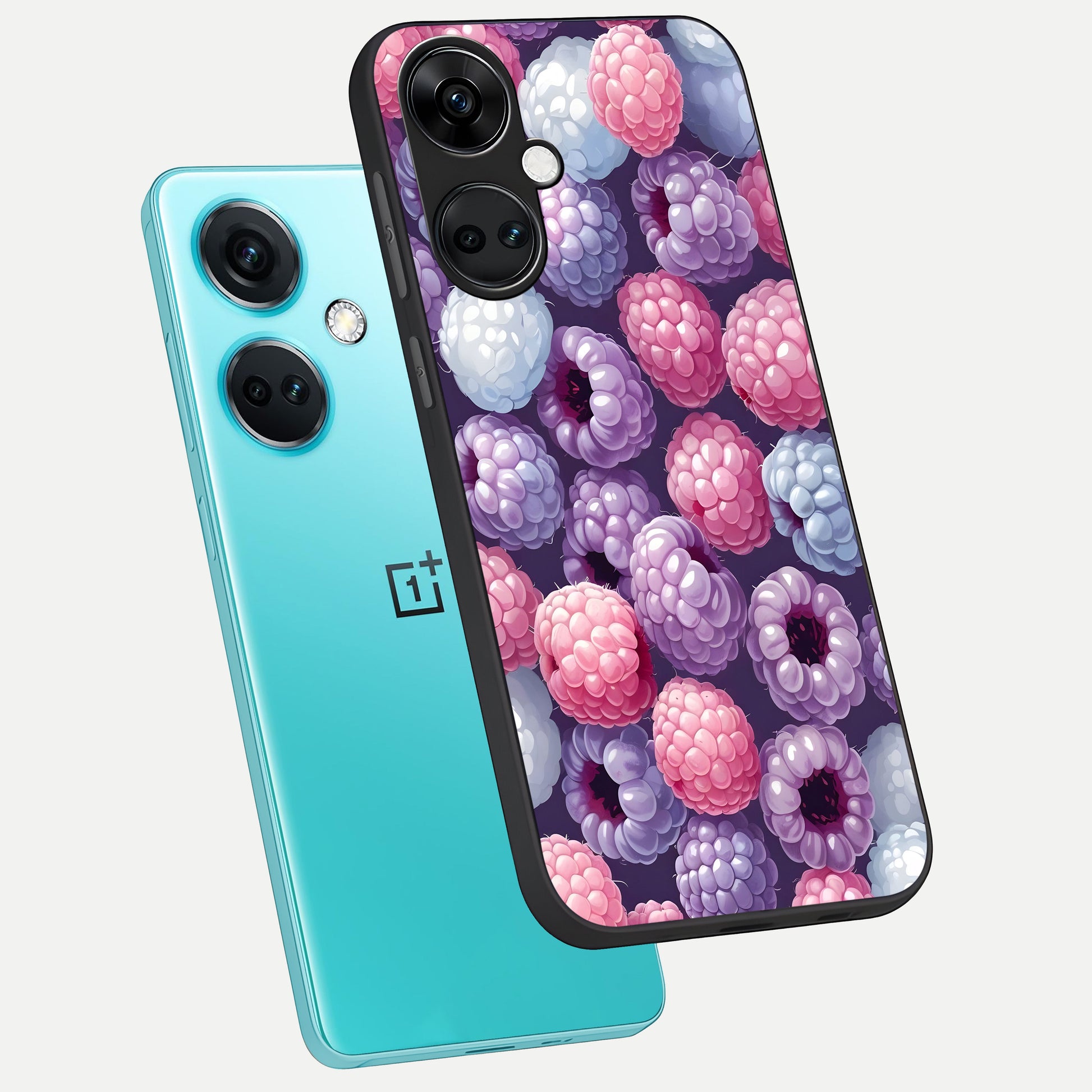 Berry Candy Pop phone case For Oneplus Nord CE3 showing premium glass back cover with detailed artwork