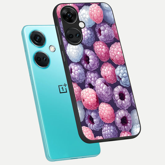  Berry Candy Pop phone case For Oneplus Nord CE3 showing premium glass back cover with detailed artwork