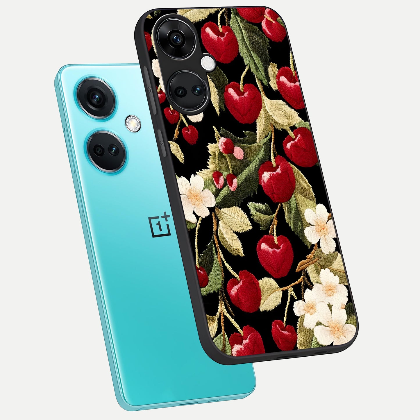  Blooming Spendor Bird phone case For Oneplus Nord CE3 showing premium glass back cover with detailed artwork