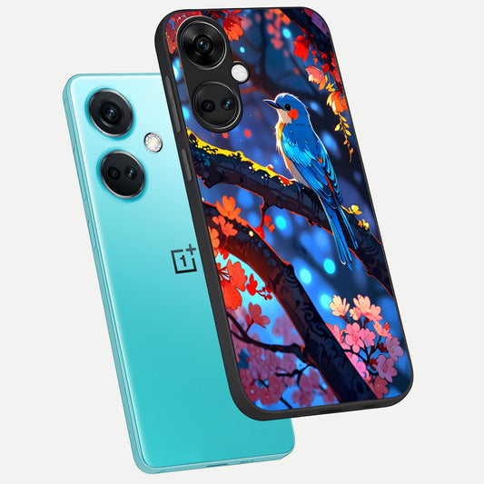  Blooming Water Drift phone case For Oneplus Nord CE3 showing premium glass back cover with detailed artwork