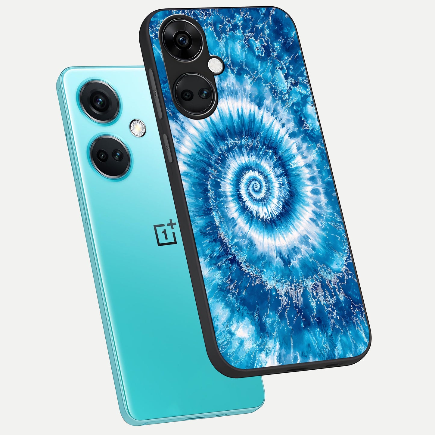  Blue Galaxy Wave phone case For Oneplus Nord CE3 showing premium glass back cover with detailed artwork