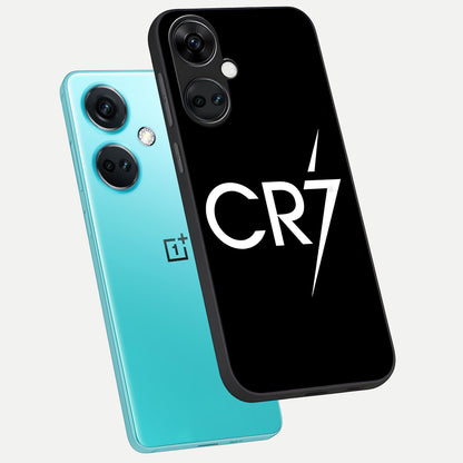  CR7 Elite Strike phone case For Oneplus Nord CE3 showing premium glass back cover with detailed artwork