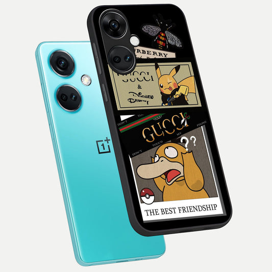  Cartoon Brand Play Mashup phone case For Oneplus Nord CE3 showing premium glass back cover with detailed artwork