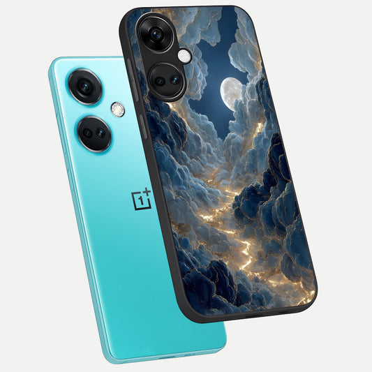  Celestial Cloud Road phone case For Oneplus Nord CE3 showing premium glass back cover with detailed artwork