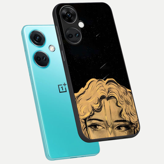  Celestial Gods Plan phone case For Oneplus Nord CE3 showing premium glass back cover with detailed artwork