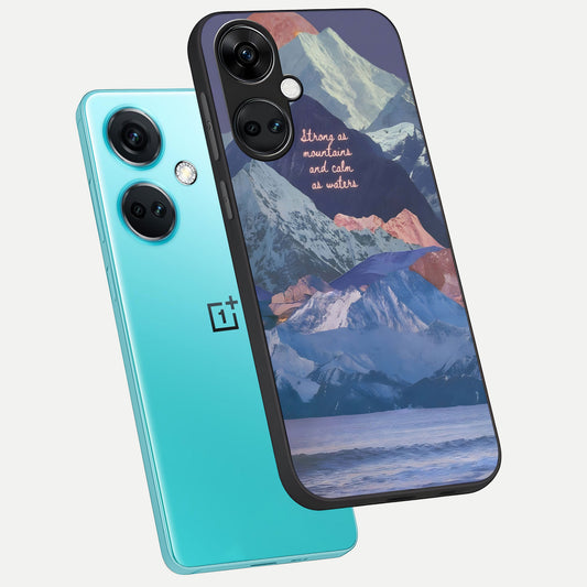  Celestial Mountain Calm phone case For Oneplus Nord CE3 showing premium glass back cover with detailed artwork