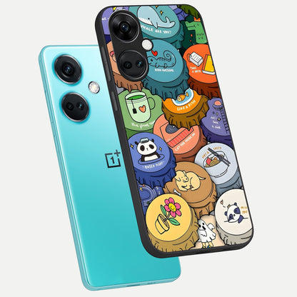  Coins Patterns phone case For Oneplus Nord CE3 showing premium glass back cover with detailed artwork