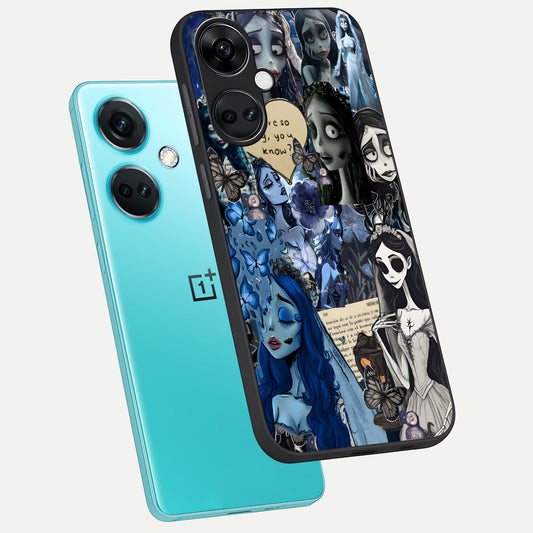  Corpse Bride Posters phone case For Oneplus Nord CE3 showing premium glass back cover with detailed artwork