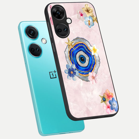  Divine Aura Bloom phone case For Oneplus Nord CE3 showing premium glass back cover with detailed artwork