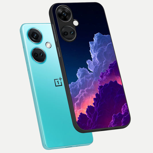  Dreamy Cloud Skies phone case For Oneplus Nord CE3 showing premium glass back cover with detailed artwork