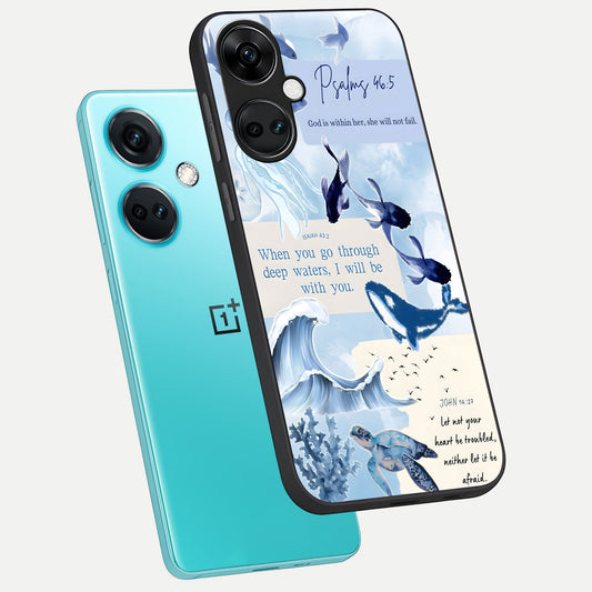  Faithful Ocean Promise phone case For Oneplus Nord CE3 showing premium glass back cover with detailed artwork