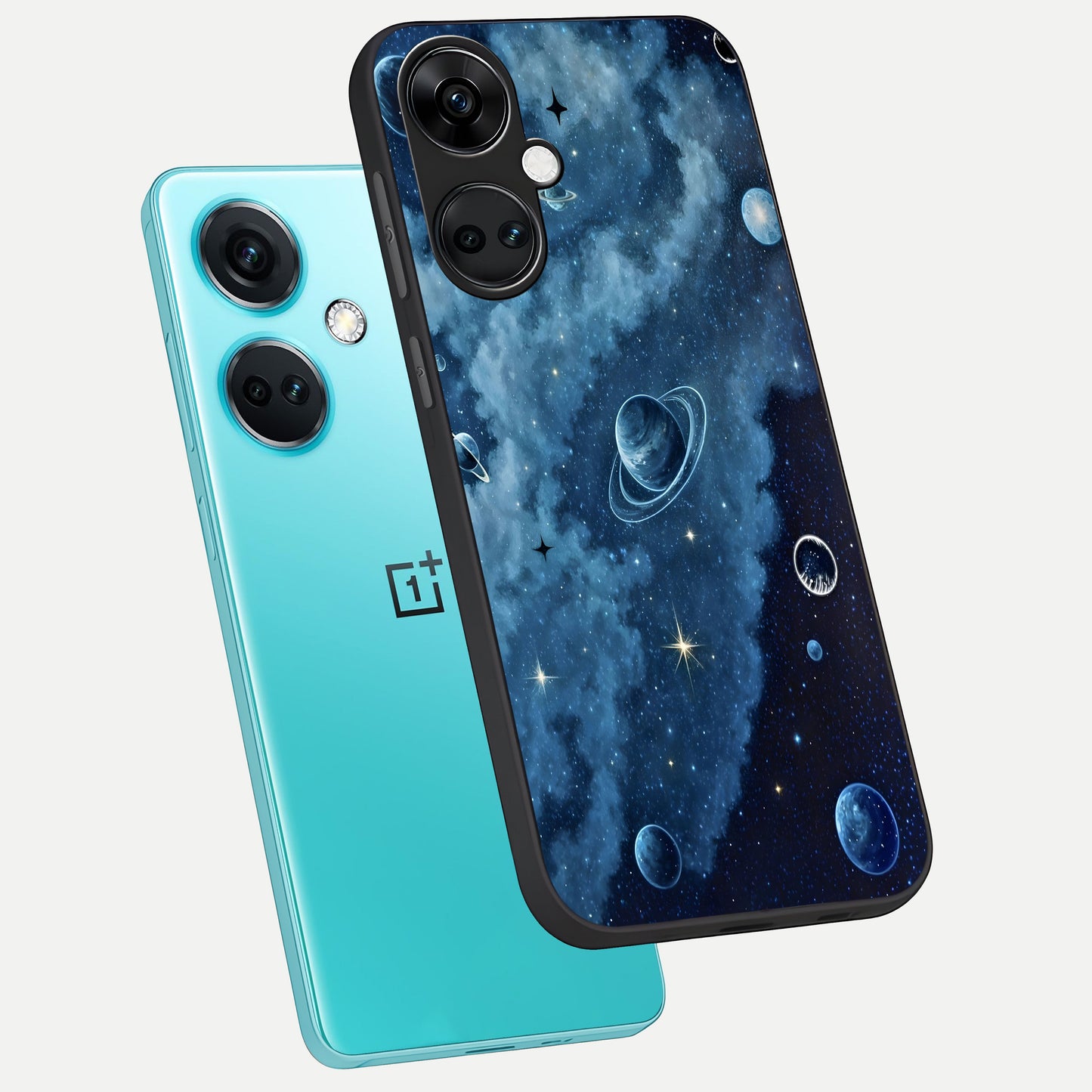  Galaxy Dream Space phone case For Oneplus Nord CE3 showing premium glass back cover with detailed artwork