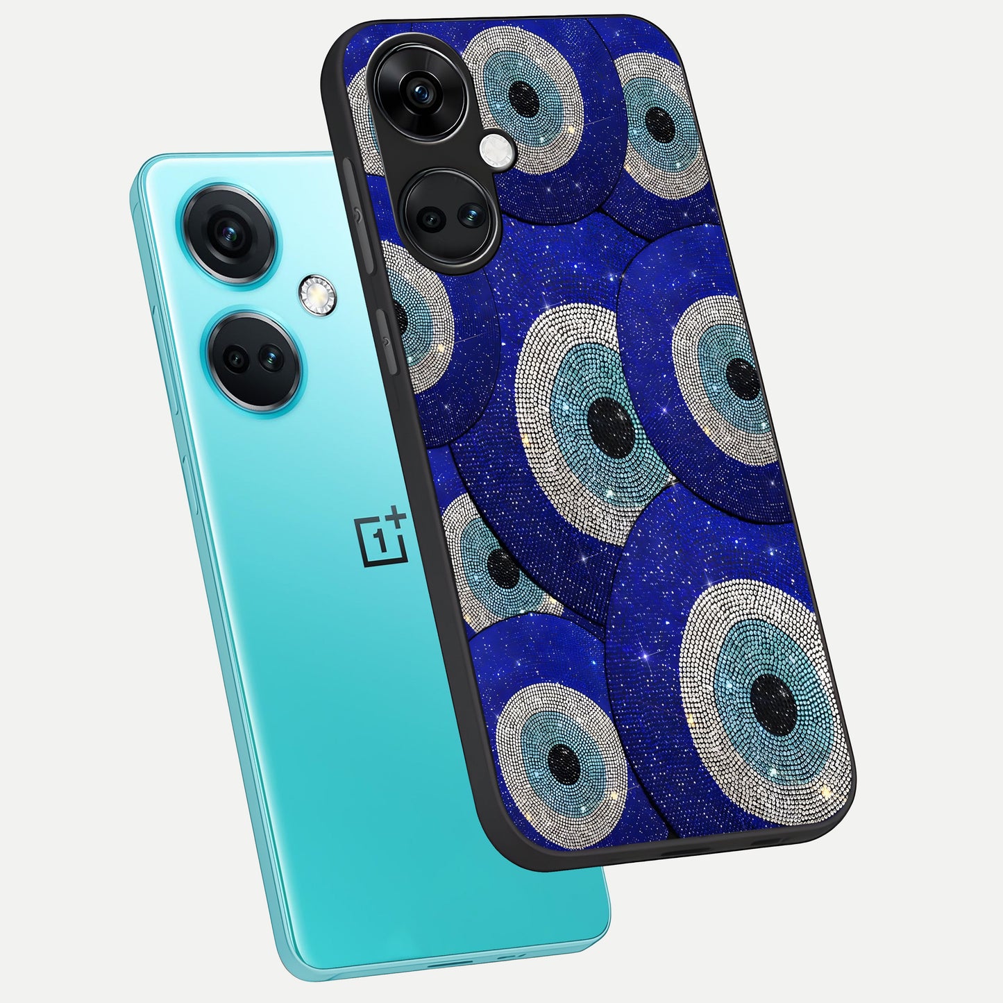  Galaxy Eye Flow phone case For Oneplus Nord CE3 showing premium glass back cover with detailed artwork