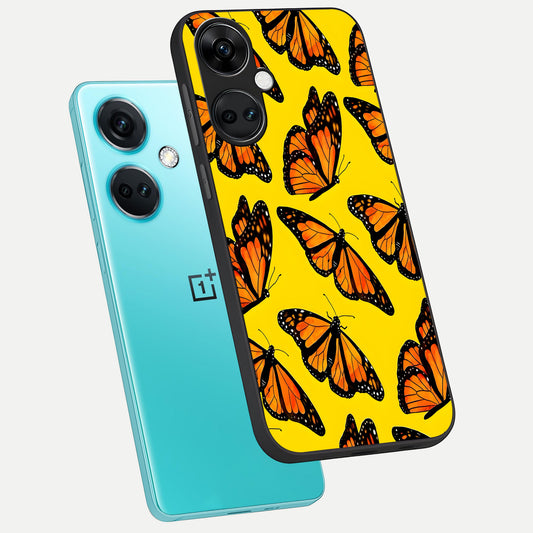  Golden Wing Flight phone case For Oneplus Nord CE3 showing premium glass back cover with detailed artwork