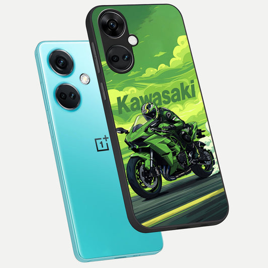  Greenery Sky phone case For Oneplus Nord CE3 showing premium glass back cover with detailed artwork