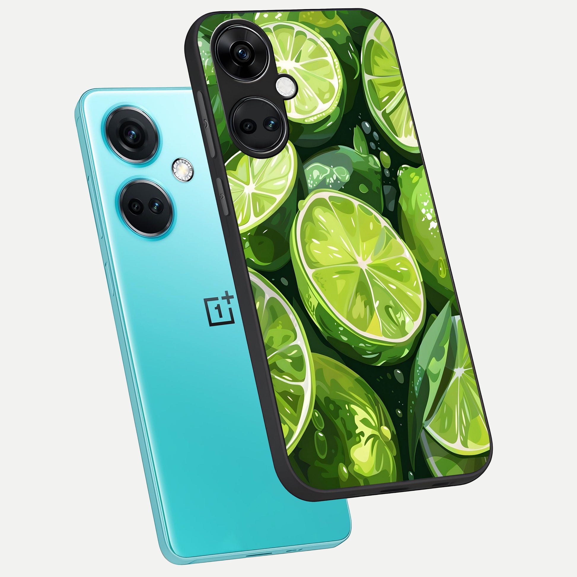  Green Kawasaki phone case For Oneplus Nord CE3 showing premium glass back cover with detailed artwork