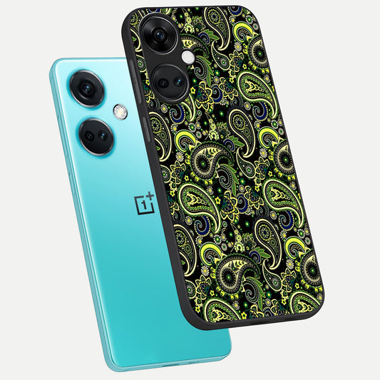  Green Lemon phone case For Oneplus Nord CE3 showing premium glass back cover with detailed artwork