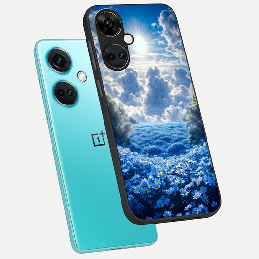  Heavenly Daisy Horizon phone case For Oneplus Nord CE3 showing premium glass back cover with detailed artwork