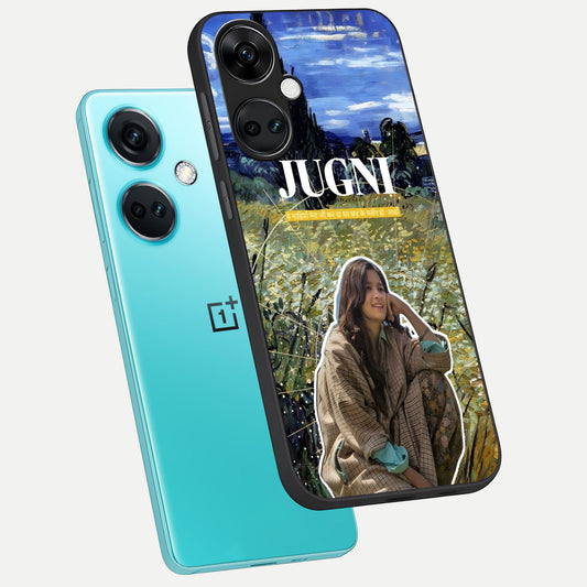  Jugni Soul Vibes phone case For Oneplus Nord CE3 showing premium glass back cover with detailed artwork