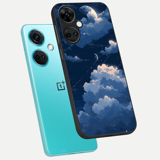  Moon Dream Haze phone case For Oneplus Nord CE3 showing premium glass back cover with detailed artwork