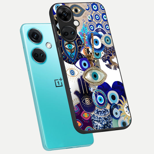  Mystic Charm Eye phone case For Oneplus Nord CE3 showing premium glass back cover with detailed artwork
