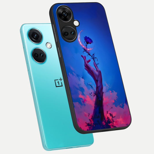  Mystic Hand phone case For Oneplus Nord CE3 showing premium glass back cover with detailed artwork