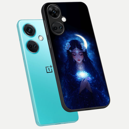  Mystic Moon Queen phone case For Oneplus Nord CE3 showing premium glass back cover with detailed artwork