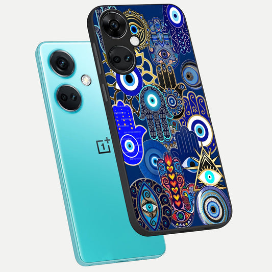  Mystic Palm Guard phone case For Oneplus Nord CE3 showing premium glass back cover with detailed artwork