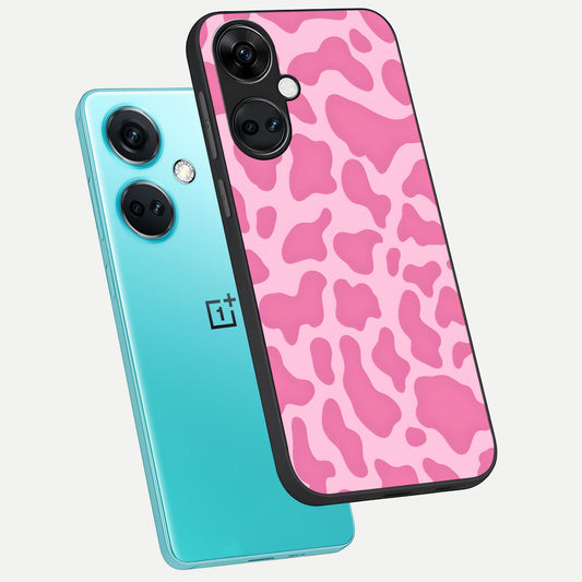  Pinkish Scenery phone case For Oneplus Nord CE3 showing premium glass back cover with detailed artwork