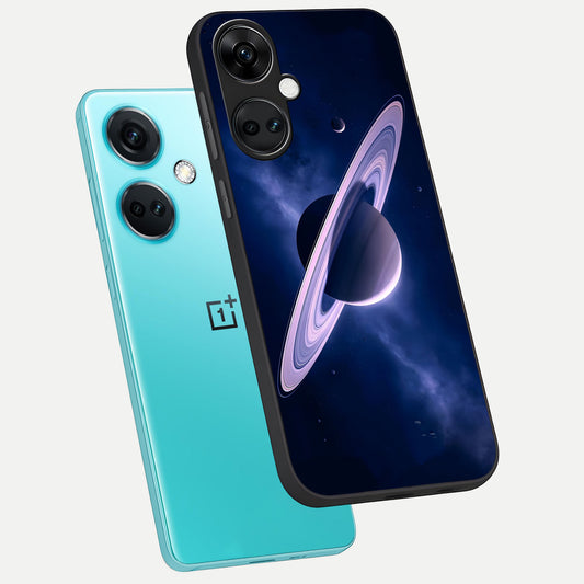  Saturn Ring Mystique phone case For Oneplus Nord CE3 showing premium glass back cover with detailed artwork