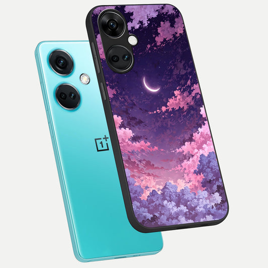  Sky Drift Clouds phone case For Oneplus Nord CE3 showing premium glass back cover with detailed artwork