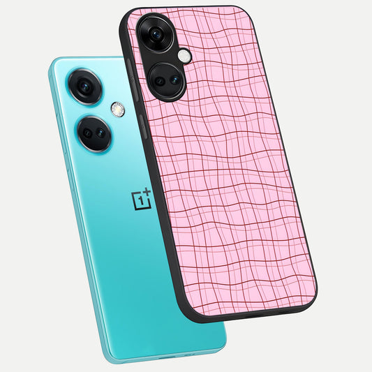  Soft Grid Bliss phone case For Oneplus Nord CE3 showing premium glass back cover with detailed artwork