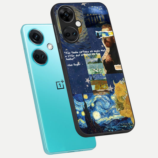  Starry Dream Vision phone case For Oneplus Nord CE3 showing premium glass back cover with detailed artwork