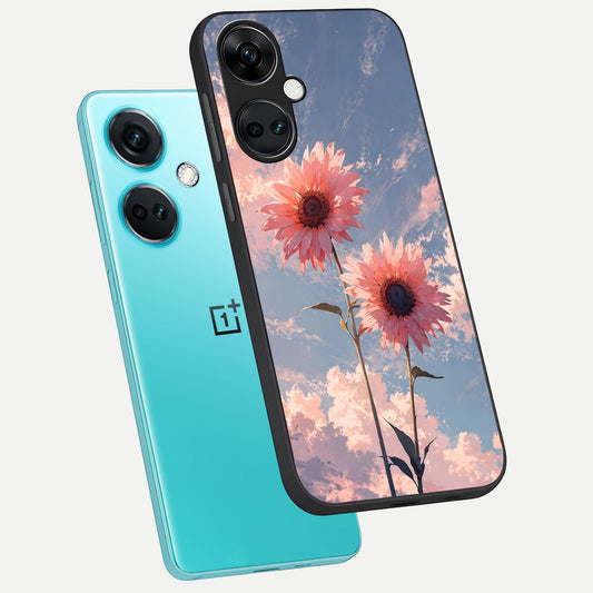  Sun Moon Balance phone case For Oneplus Nord CE3 showing premium glass back cover with detailed artwork