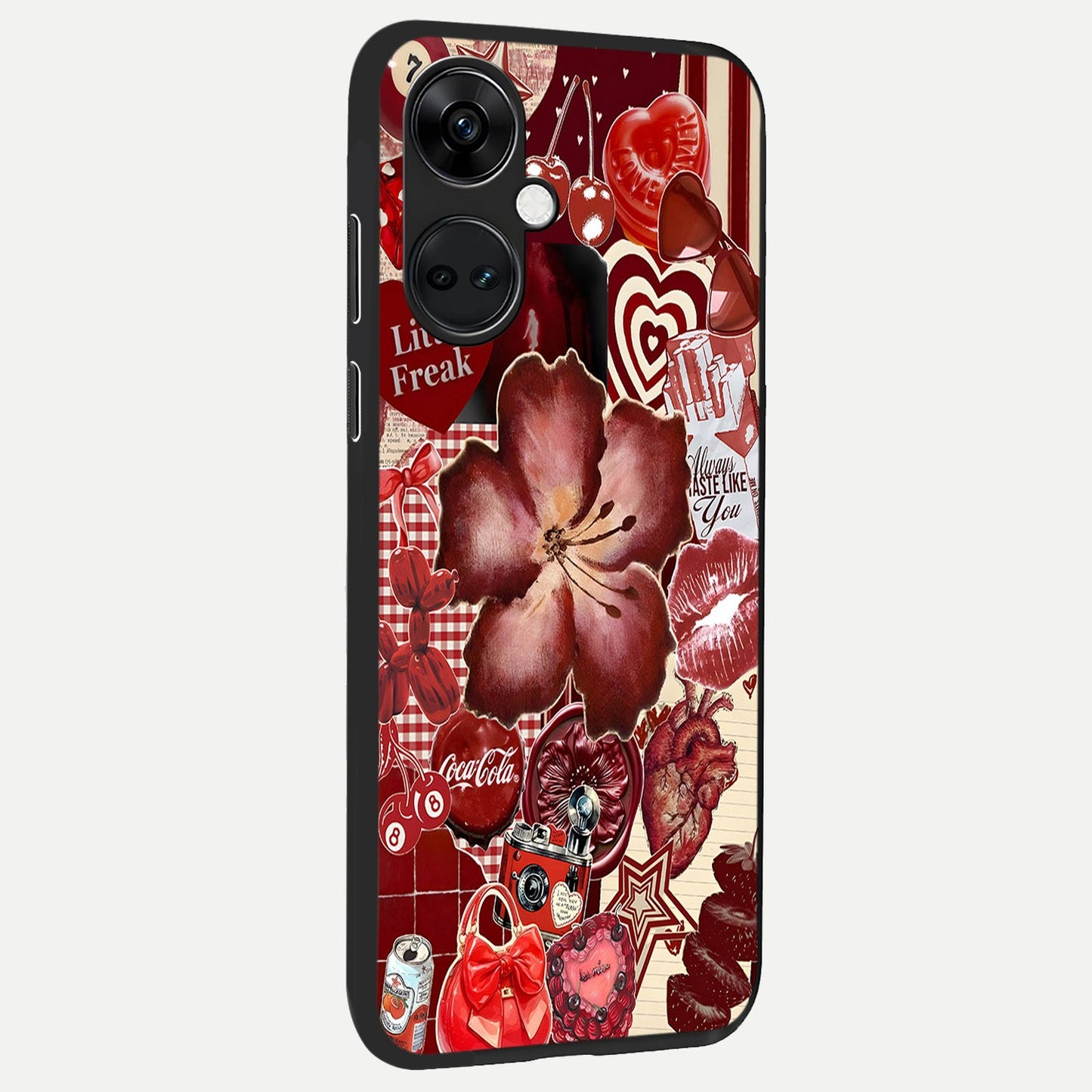  Aesthetic Little Freak back cover For Oneplus Nord CE3 slim fit glass case with vibrant aesthetic design