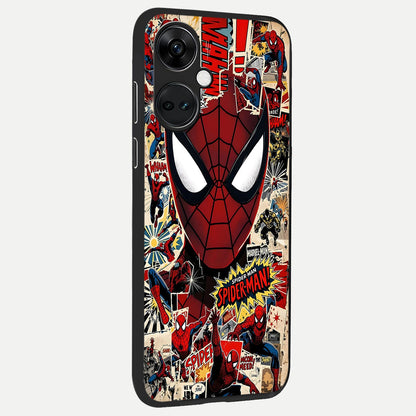  Aesthetic Wonder Spider back cover For Oneplus Nord CE3 slim fit glass case with vibrant aesthetic design