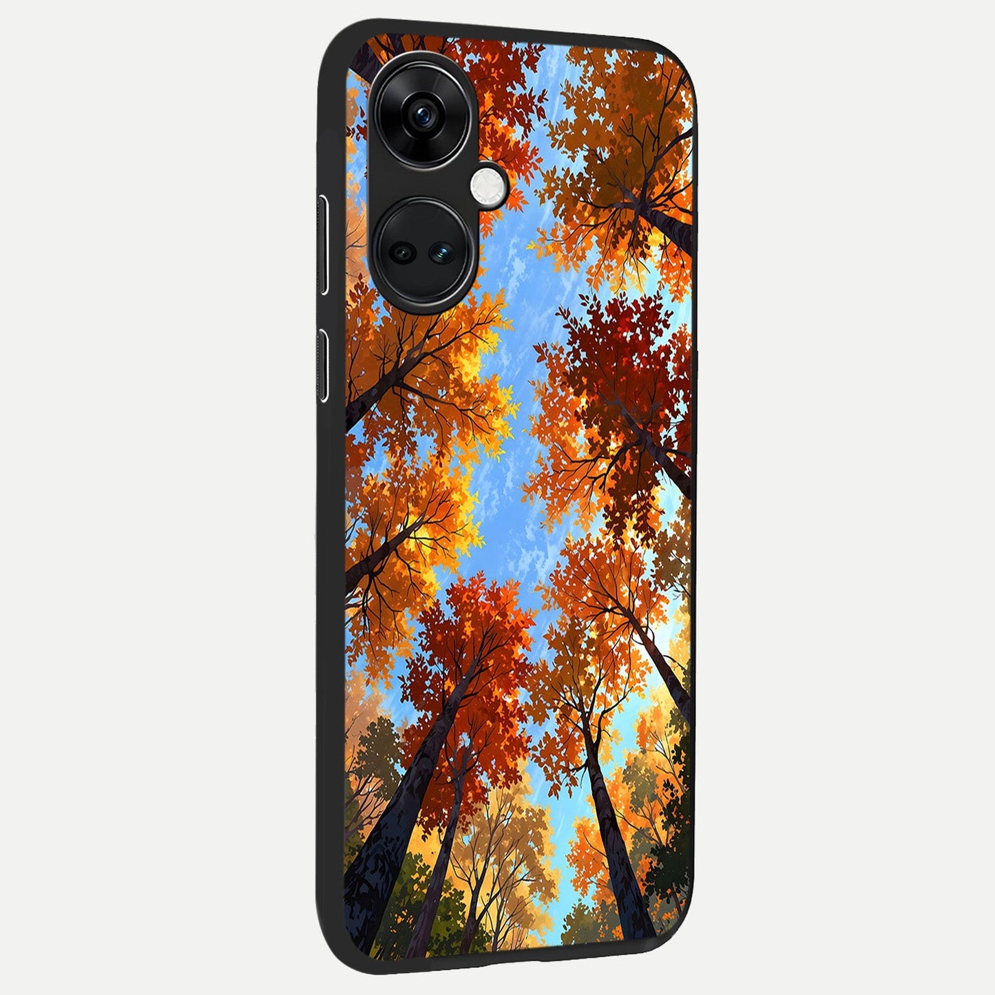 Autumn Sky Rise back cover For Oneplus Nord CE3 slim fit glass case with vibrant aesthetic design