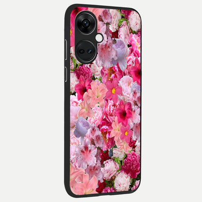  Bloom Crush Fantasy back cover For Oneplus Nord CE3 slim fit glass case with vibrant aesthetic design