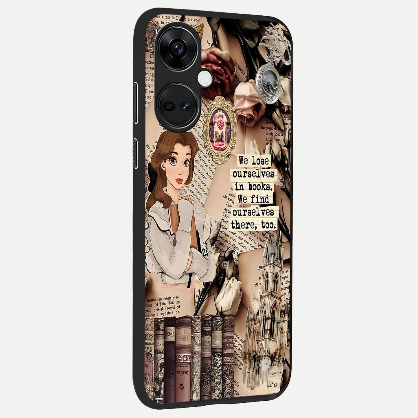  Bookish Dream World back cover For Oneplus Nord CE3 slim fit glass case with vibrant aesthetic design