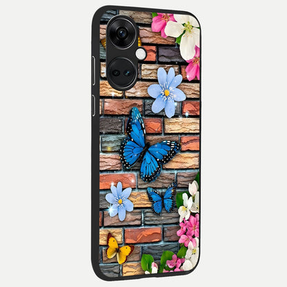  Brick Bloom Flight back cover For Oneplus Nord CE3 slim fit glass case with vibrant aesthetic design